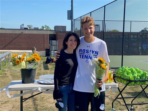 Senior Tennis Player and Family